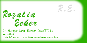 rozalia ecker business card